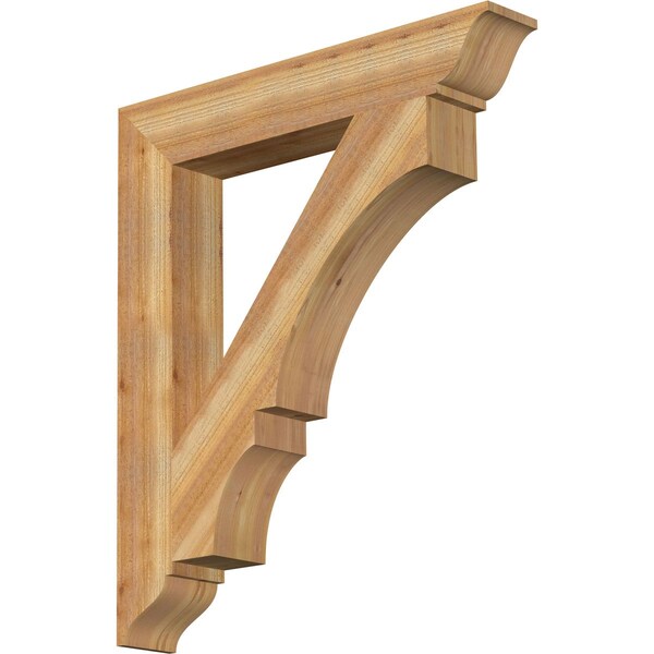 Ekena Millwork Balboa Traditional Rough Sawn Bracket, Western Red Cedar, 6"W x 38"D x 44"H BKT06X38X44BOA01RWR - main